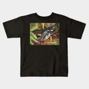 New Holland Honeyeater sitting in a Gum Tree Kids T-Shirt